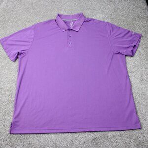Reebok Golf Polo Shirt Mens 4XL XXXXL Purple PlayDry Polyester Short Sleeve